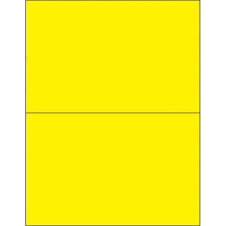 Officespace Fluorescent Yellow Rectangle Laser Labels, 200PK OF2818793